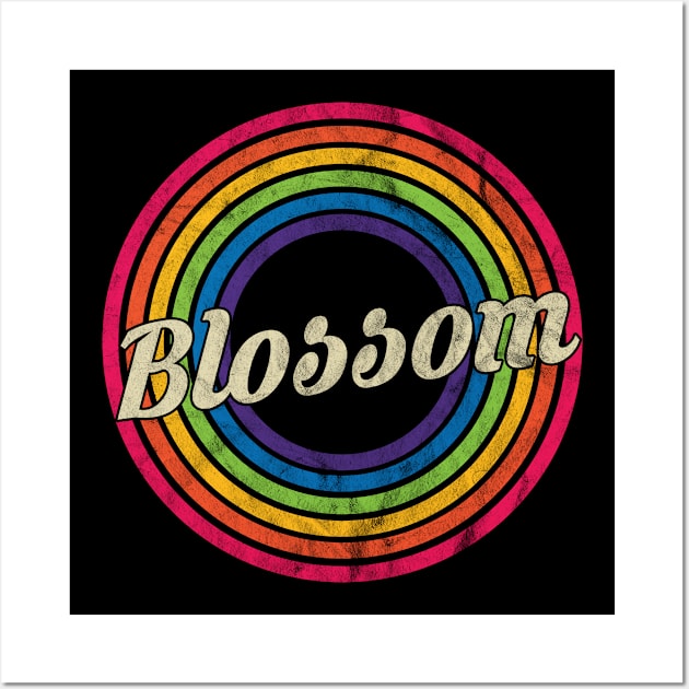 Blossom - Retro Rainbow Faded-Style Wall Art by MaydenArt